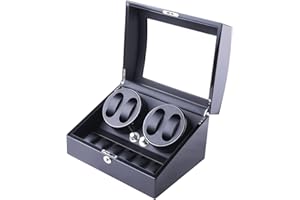 DUKWIN Automatic Watch Winder, Watch Winders with 4 Winder Positions and 6 Display Storage Spaces