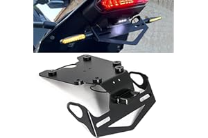 QJY-MOTOR PART-STORE Tenere 700 2019-2024 Moto Portatarga Supporti Per Targhe Staffa per TENERE 700 T7 XTZ700 XTZ690 XT700Z XT690Z 2019 2020 2021 2022 2023 2024-Nero