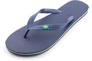 R-ISLAND Tongs pour hommes, tongs, logo brésilien, adulte, idéal pour la maison, la plage, la piscine.