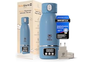 BEBELUX V2 Babyflaschenwärmer – In 2 Min perfekte Temperatur für bis zu 500 ml Milch, Muttermilch & Wasser | 15 Flaschen pro Ladung | BPA-frei & Sterilisation bis 100 °C | 35–100 °C einstellbar (Blau)