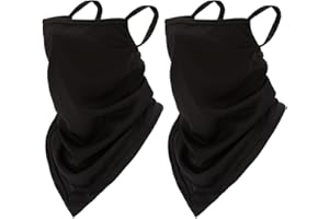 Visxcnu 2 Stücke Bandana Gesichtsmaske mit Damen & Herren Outdoor-Sportarten Ski Motorrad Radfahren Wandern Trekking Ohrschlaufen Bandana Ski Maske Outdoor Schal Gesichtsmaske