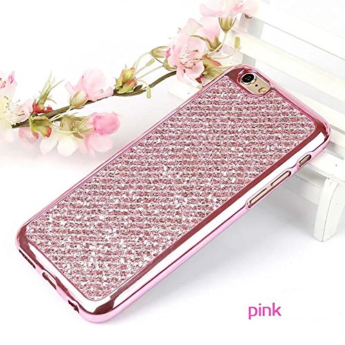 Galaxy S5 Mini Glitzer Handyhülle,Silikon Hülle für Samsung Galaxy S5 Mini,Leeook Luxus Stylish Glänzend Kristall Glitzer Strass Schutz HandyHülle Rosa Slim Bling Weich Gel Silicone Rückseite Hülle TPU Tasche Schale Bumper Ultradünn Flexibel Schutzhülle für Samsung Galaxy S5 Mini + 1 x Schwarz Eingabestift-Rosa Glitzer