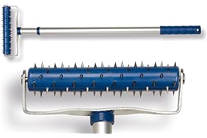1A MALERWERKZEUGE Tapetenigel - Stachelwalze 15cm mit Teleskopstiel