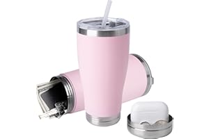 MYMEALIVOS 20oz Hidden Safe Water Bottle, Stainless Steel Secret Water Bottle with Hidden Compartment, Bottle Keeps Your Valuables Safe Like Money, Keys, and Jewelry-Pink