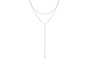 Happiness Boutique Femmes Collier Multi Rangs en Couleur Argent | Collier Y Délicat Bijoux Acier Inoxydable