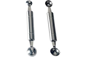 LARCELE 2 pieza Acero inoxidable Double Head – Cortador de bolas SGS de 01