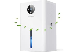 AONELAS Deshumidificador Electrico 1800ML,Deshumidificadores Silencioso con 7 Colores Luz,Descongelación Automática,Deshumidificadores de Humedad.