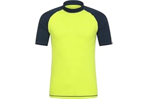 Mountain Warehouse Mens UV Rash Vest - Lightweight, Quick Drying & Stretchy T-Shirt with UPF 50+ & Flat Seams - for Spring Summer, Beach, Swimming & Water Sports