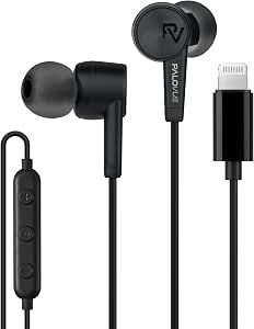 PALOVUE Cuffie Lightning Auricolari In Ear Compatibili per iPhone 13 12 11  Pro Max iPhone X XS Max XR iPhone 8 Plus iPhone 7 Plus MFi certificato con  controller microfono SweetFlow Nero : Amazon.it: Elettronica