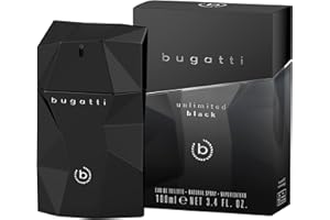 bugatti Parfüm Herren „unlimited black“ 100 ml I Eau de Toilette Herren mit schwarzem Pfeffer, Patchouli, Weihrauch & Amber I Kraftvoll, elegant & modern I Orientalisch-holziges Männer Parfüm