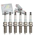 Sixity Auto 6 pc NGK Laser Iridium Spark Plugs compatible with Maserati Ghibli 3.0L V6 2014-2020 Ignition Wire Secondary