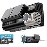Kawa D11 2 Kameralı &Ouml;n/Arka 4K+1080P Sony STARVIS Sens&ouml;rl&uuml; Yapay Zeka Destekli Wi-Fi GPS'li Ara&ccedil; Kamerası