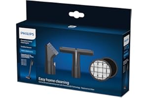 ‎PHILIPS DOMESTIC APPLIANCES Philips Cordless VC 7000 & 8000 Series Home Cleaning Kit, Miękka szczotka, narzędzie tapicerskie, filtrem piankowym i filtrem wlotowym z ramą, do XC7053, XC7055, XC7057, XC8055, XC8057 (XV1685/01)