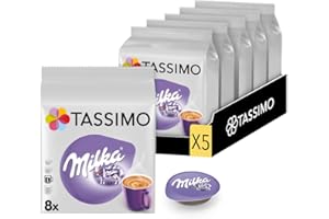 Tassimo Milka Hot Chocolate Pods x8 (Pack of 5, Total 40 Drinks)