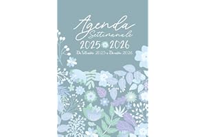 Agenda 2025-2026: 16 mesi da Settembre 2025 a Dicembre 2026 | Una settimana in due pagine | Formato A5 (15x22).