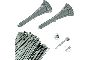 Viceree 200 Bridas Plastico Universales GRIS – 3.6x200mm- Bridas Para Cables Duraderas Y Resistentes – Bridas De Plastico Para Organización Y Gestión De Cables, Bridas Gris