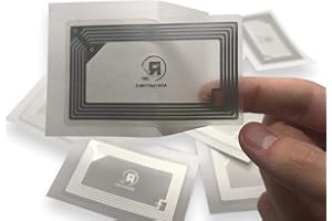 NFCTAGIFY 10 x NFC Tags | NXP Chip NTAG213| 144 Bytes Memory | Extra Wide Antenna | self-adhesive labels | transparent | High Scan Strength with Ultra Slim Design | Strong Glue