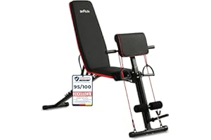 DH FitLife Panca Pesi pieghevole regolabile, panca inclinabile e panca piana, allenamento lombare e addominali, Panca da allenamento multifunzionale per fitness e allenamento della forza