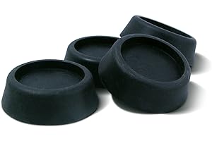 Ideaworks JB6368 Washing Machine Anti-Vibration Pads, 1-pack, Black, 4 Count