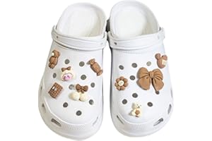 VYIBPDY Pack of 9 Cute Girlish Style Shoe Charms for Clogs, DIY Shoe Badges, Removable PVC Shoe Decoration Accessories for Children, Teenagers, Adults, a