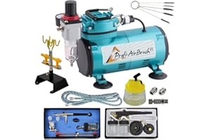 AMUR Compact II Professional Airbrush Set with Airbrush Compressor / Ideal Airbrush Kit for Beginners and Advanced Airbrush Users