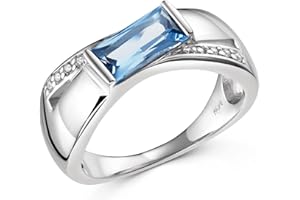 MATERIA BY MATTHIAS WAGNER Materia #SR-156 damski pierścionek ze srebra próby 925, cyrkonia, niebieski, duży, szeroki, rodowany, w pudełku na pierścionek e srebro sterling próby 925, 54 (17,2), colore: niebieski, cod. #SR-156