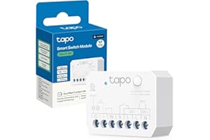 Tapo S110E - Módulo interruptor inteligente Wi-Fi + Bluetooth, contact seco/húmedo, monitor de energía, compatible con Matter, Alexa, Google Home y Apple Home