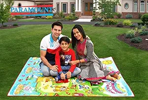 Paramount 100% Waterproof, Anti Skid ,Double Sided Baby Play & Crawl Mat (6X3 Feet) (Fruits 6 X 3)