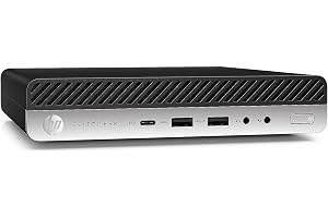 HP (Renewed) EliteDesk 800 G5 Mini Tiny Business PC, Intel Hexa-Core i5-9500T up to 3.70GHz, 16GB DDR4 RAM, 256GB NVMe SSD, WiFi 6, Bluetooth 5.1, HDMI, DisplayPort, Win 11 Pro 64-bit