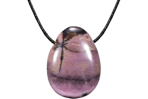 Morella Femme Collier 80 cm avec Goutte Pendentif Pierre Précieuse dans Petit Sac