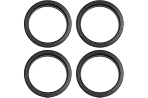 sourcing map 4Pcs círculo Centrico Plástico Negro de Eje de Llanta de Rueda de Coche 73,1mm a 60,1mm Anillos de Centrales