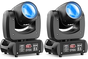 YESPICK 2 unidades 100W cabeza móvil luces LED para DJ, luces de fiesta de discoteca con prismas de gobos giratorios activados por sonido para bodas, fiestas, iglesias, bandas, espectáculos, bar