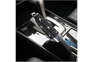 CGEAMDY Car Handbrake Cover, Bling Crystal Rhinestone Dedicated Side Brake Protective Cover, Diamond Inlaid Car Supplies Lever Cover, Universal Auto Interior Decoration Accessories(Black)