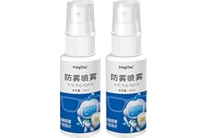 MAGISEL Spray Antiappannamento, Pulitore Occhiali Spray, 2pc, Agente di Rivestimento Impermeabile Per Tutti i Vetri, Vetri Auto, Occhialini Da Nuoto, Maschere Da Sub, Visiere Casco E Occhiali Protettivi