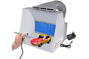 AMUR Cabine de Peinture Aérographe Système d’Aspiration pour Modélisme Hobby 3 Silencieux 45 DB Pliable