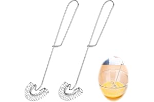 QIIMENGUER 2 Stück Spiralbesen Edelstahl Schneebesen, Schneebesen Flach für Haushalt, Bäckerei, zum Mischen von Butter, Eiern, Schokolade, spülmaschinenfest
