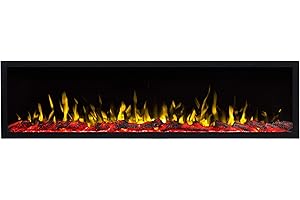 AFLAMO PRIDE S- Caminetto elettrico da parete, senza funzione di riscaldamento, profondo solo 12,8 cm. (165x42x12,8)