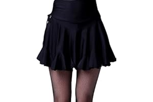 GROUPTAP Gonna Corta da Donna Latina motony Danza Nera/Rossa Indossare Abito da Ballo per Ragazze Tango ChaCha Salsa Samba