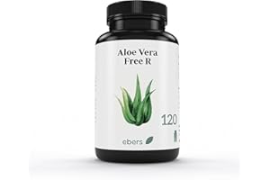 Ebers Aloe Vera Free R 500 mg 120 comprimidos. Suplemento Détox y Depurativo, Regulador intestinal y sin efecto rebote.