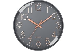Amdonalo Wanduhr, leise, nicht tickend, moderne Wanduhren, batteriebetrieben, für Wohnzimmer, Küche, Büro, Dekoration, 20,3 cm