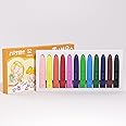 MASSRT 12 Colors Triangle Jumbo Crayons for Toddlers, 99% Unbreakable Non-toxic Crayon Gifts, Easy to Hold Washable Crayons for Kids, Safe Coloring Gifts for Babies and Children