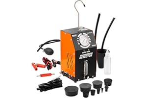 VEVOR Detector de Fugas de Humo para Automóviles de Combustible al Vacío EVAP con Bomba de Aire Incorporada, Manómetro y Caudalímetro, con Tubo de Vacío de 2 Modos para Automóviles, 177 x 173 x 290 mm