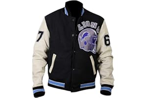 Fashion_First Axel Foley Beverly Hills Cop Letterman Varsity Veste à manches réelles