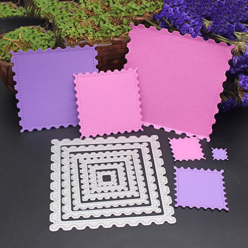 Amazingdeal365 5 PCS Briefmarken Schneiden stirbt Schablonen Papier Kart Tagebuch Scrapbooking - 3