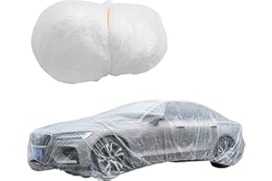 Sysdisen Couverture De Voiture Transparente, Bâche Voiture Étanche Respirante, Housse De Voiture Universelle Entièrement Étanche, Housse D'extérieur Automobiles, Housse De Véhicule Bande Élastique