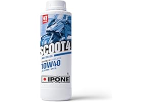 IPONE – Huile Moteur Scooter 4 Temps 10W40 Scoot 4 - Semi-Synthétique – Protection du Moteur – Economie de Carburant – Bidon 1 Litre