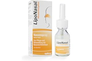 LipoNasal Heuschnupfen Nasenspray, Zur Befeuchtung und Pflege der Nasenschleimhaut, bei ganzjährigen allergischen Schnupfen geeignet, mit Menthol