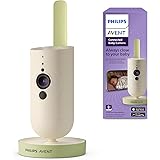 Philips Avent Connected Baby Camera, crittografia sicura e riservata, con app, audio, zoom x2, visione notturna, VOX, funzion