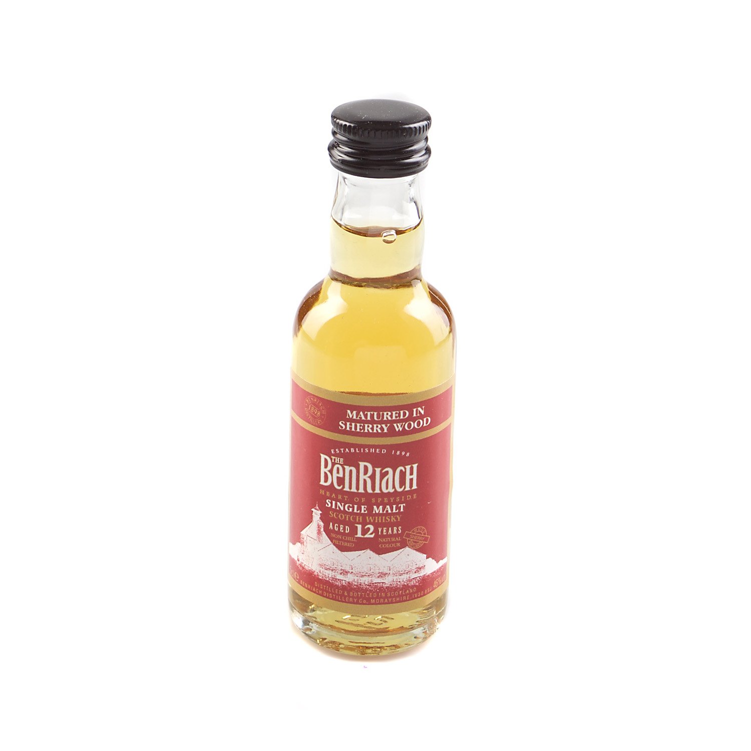 Benriach 12 yr (Sherry Wood) Single Malt Scotch Whisky Miniature 5cl