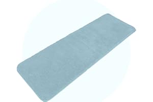Carvapet Antiscivolo Tappetino Bagno Assorbente Acqua Tappeto Foccia per Il Bagno Morbido Peluche Microfibra Tappeto da Bagno (Blu Menta, 50x150cm)